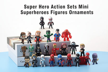 Superheroes Family Pack Miniature Action Figure Set of 32