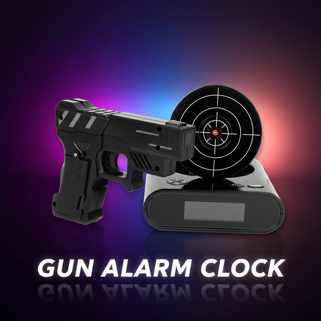 Gun Alarm Clock Lock N' load Target Alarm Clock/Creative Clock - Black