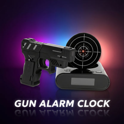 Gun Alarm Clock Lock N' load Target Alarm Clock/Creative Clock - Black