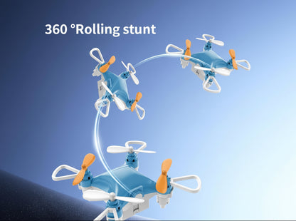 Mini Pocket Quadcopter Drone 360 Flip Drone Easy Stunt Flights with 360° Flips & Altitude Hold, LED Lights & Propeller Guards, Indoor/Outdoor Beginner-Friendly RC Quadcopter Mini Drone for Kids & Adults