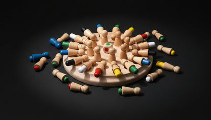 Wooden Memory Chess Game Brain-Boosting | Fun Learning Gift for Boys & Girls