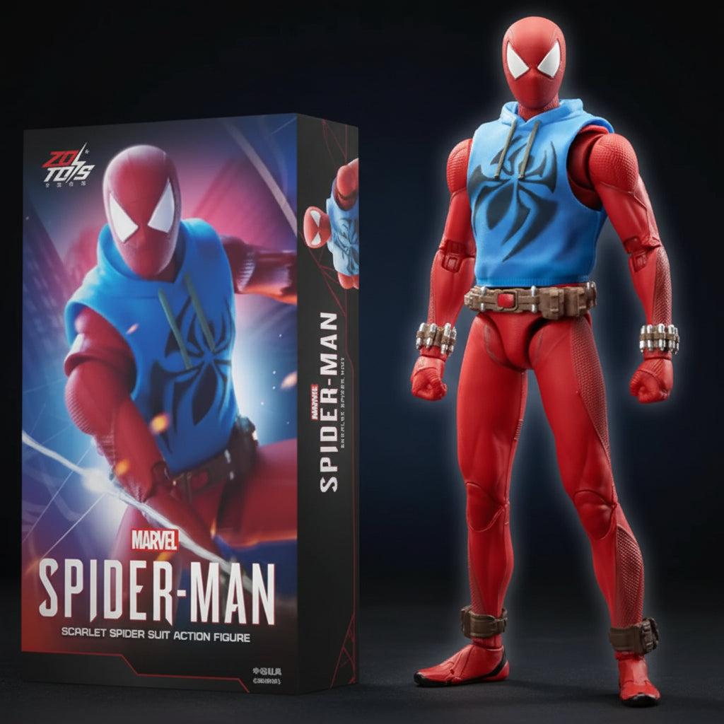 ZD Toys Marvel Spiderman Scarlet Spider 1/10th Scale Action Figure - Limited Edition