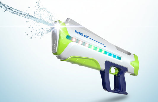 Super Soaker Electric Automatic Water Gun, Continuous Shooting High Pressure High Power Holi Pichkari Water Gun Toy for Kids - Auto Suction, 25-32Ft Range, Self-Filling (Random Colour)
