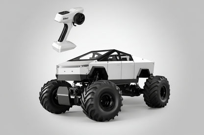 Rc Cybertruck Monster Style Truck Metal Body, 4WD High-Speed Off-Road Remote Control with 2.4GHz Controller Climbing Truck with Aluminum Shocks