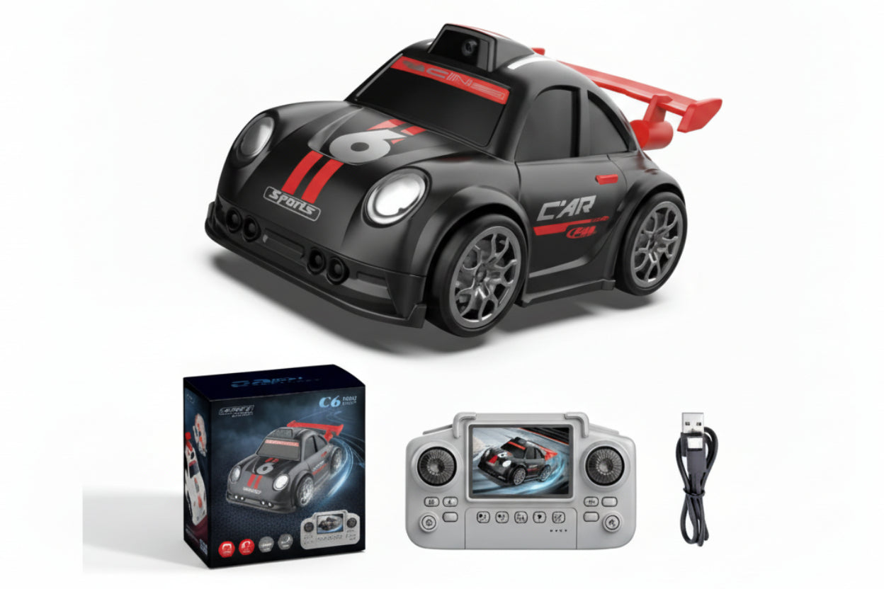 Smart Mini RC Camera Car – Drift Car with HD Camera - Smart Tracking Racing Car with LED Lights, Drift Function & Intelligent Follow Sensor Toy for Kids