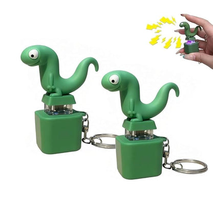 Lizard Button Sound Keychain, Lizard Keychain Sound Button, Fun Rechargeable Animal Keychains Stress Reliever with Colorful Lights, Fun & Portable Anxiety Relief