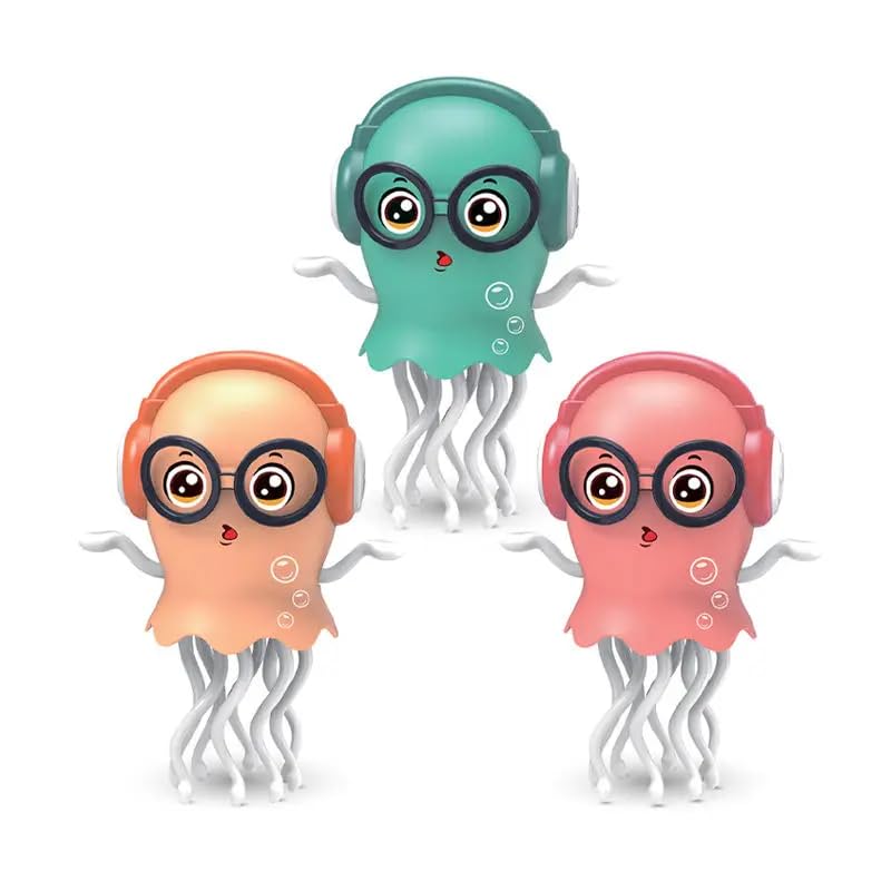 Dancing Jellyfish Toy for Kids with Music, LED Lights & 360° Bump-and-Go Action – Battery Operated