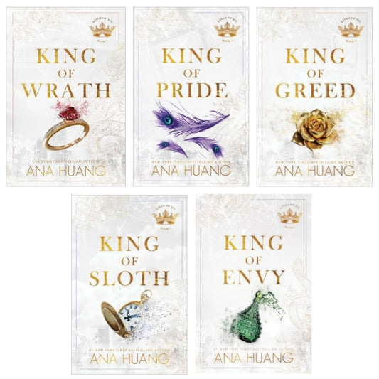 Kings of Sin Series 5-Book Collection Set (King of Wrath, King of Pride, King of Greed, King of Sloth & King of Envy) By Ana Huang (HARDCOVER)