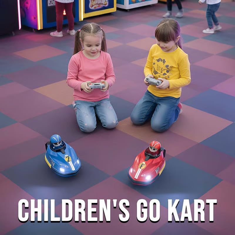 High-Speed Go Kart Remote Control Car with Smoke mobile app control for Kids RC Collision Cars