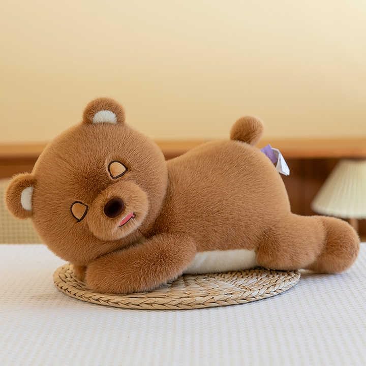 Breathing Bear Night Teddy Bear Plush Toy with Music & Lights Soft Sleeping Bear with Breathing Motion & Vocalization Toy