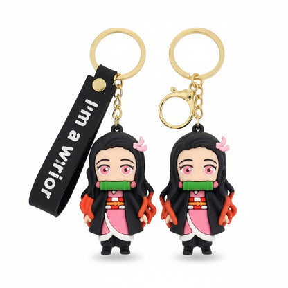Demon Slayer Nezuko B Anime 3D Keychain Pack of 2