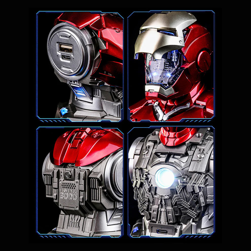 Iron Man MK3 Bust 65W Charging Station 3 in 1 Charger Stand