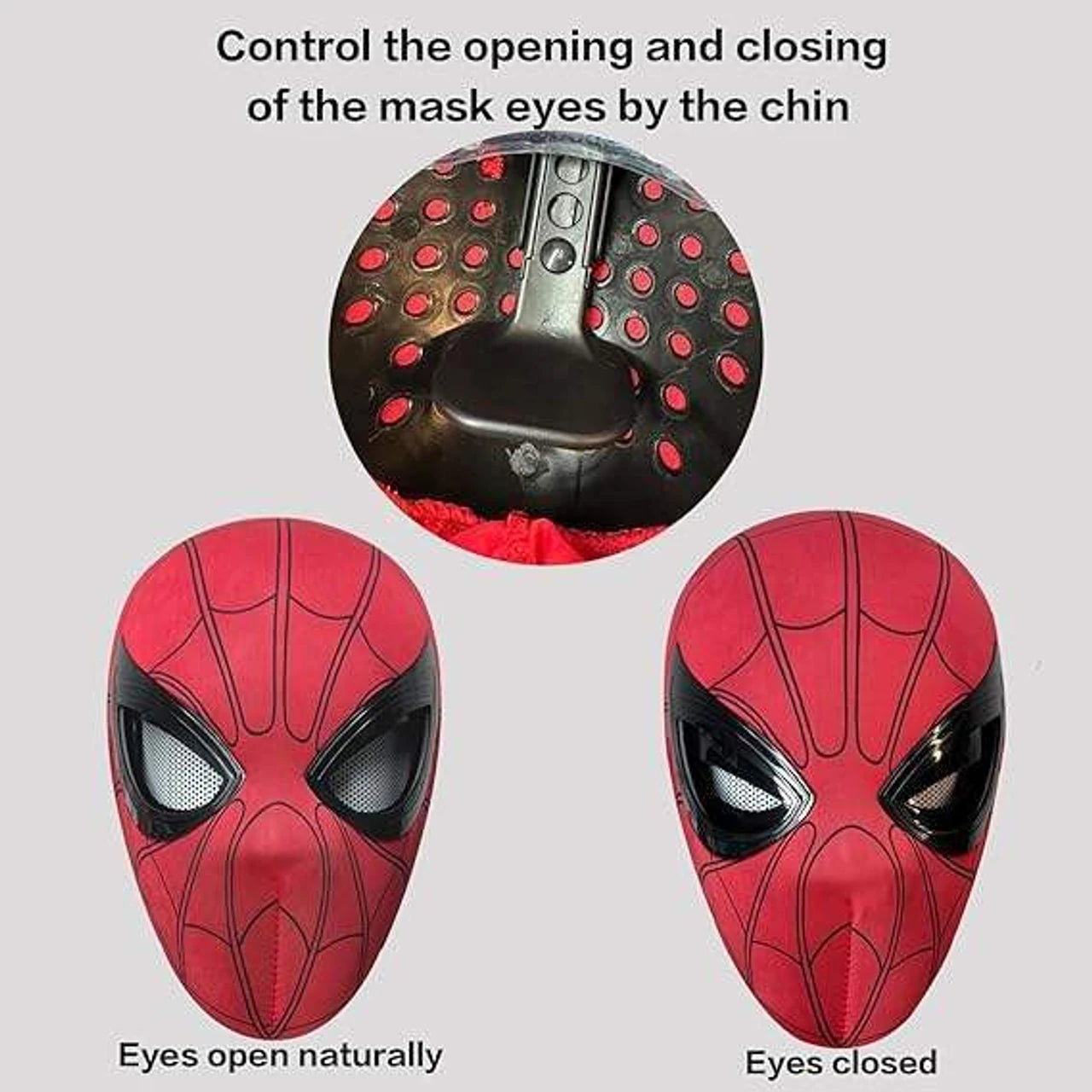 The Amazing Spider-Man Mask Glowing Eye & Jaw-Controlled LED