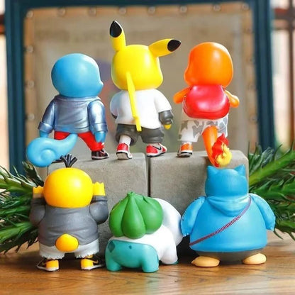 Pokemon Pikachu Cool Anime Figure Set of 6 Pcs
