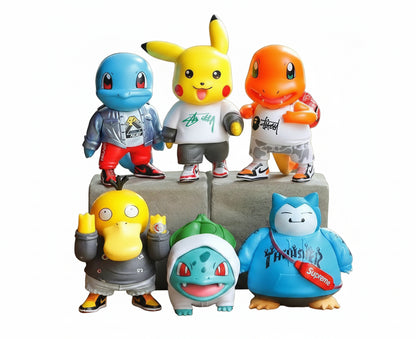 Pokemon Pikachu Cool Anime Figure Set of 6 Pcs