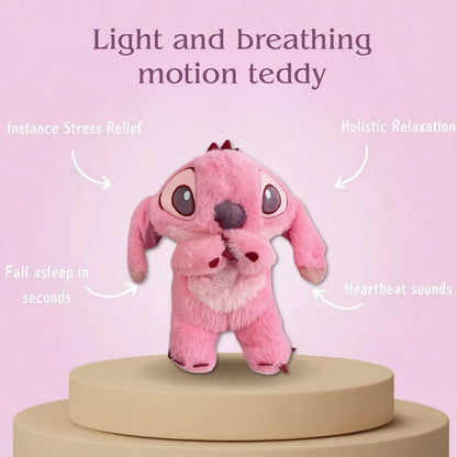 The Breathing Stitch Portable plush Soft Toy Plush, Sound Machine, Baby Gift with Music, Lights & Breathing Motion