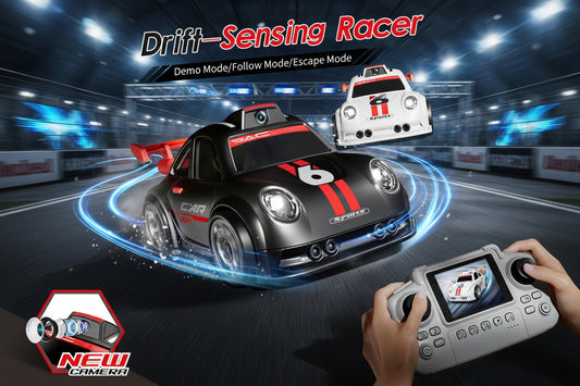 Smart Mini RC Camera Car – Drift Car with HD Camera - Smart Tracking Racing Car with LED Lights, Drift Function & Intelligent Follow Sensor Toy for Kids