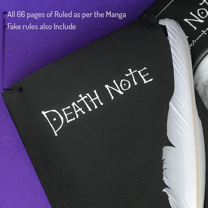 Death Note Anime Cosplay Notebook Most Accurate Notebook Ever with Premium Black Matte Cover