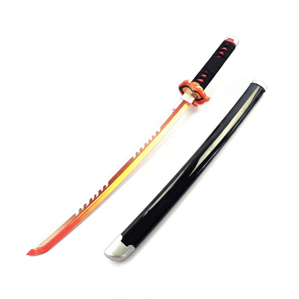 Demon Slayer Tanjiro Fire Blade Red LED Katana 104cm