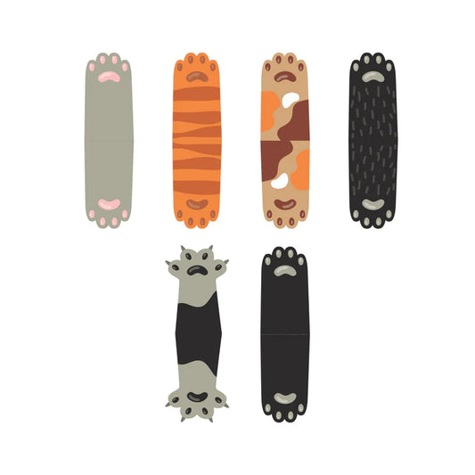 Cat Paw Magnetic Bookmarks - Assorted Cute Book Marks Set of 6