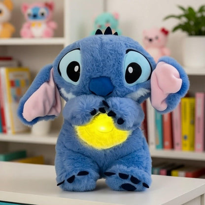 The Breathing Stitch Portable plush Soft Toy Plush, Sound Machine, Baby Gift with Music, Lights & Breathing Motion