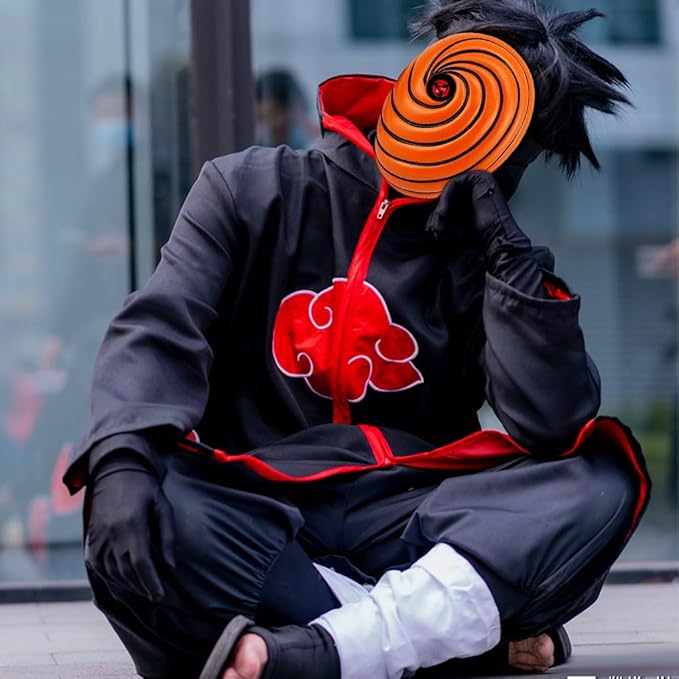Tobi Obito Mask Resin Mask Costume Mask Cosplay Props Halloween Party Gift for Kids Ninja Anime Uchiha Cosplay