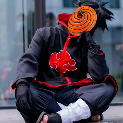 Tobi Obito Mask Resin Mask Costume Mask Cosplay Props Halloween Party Gift for Kids Ninja Anime Uchiha Cosplay