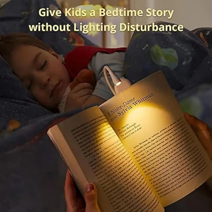 Plastic Mini Clip Reading LED Study Lamp with Special Folding Feature for Students, Clip-On Reading Light, USB Rechargeable, 3 Modes, Eye-Caring Night Light (Black)