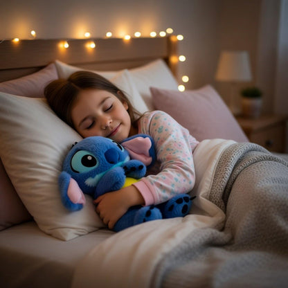 The Breathing Stitch Portable plush Soft Toy Plush, Sound Machine, Baby Gift with Music, Lights & Breathing Motion