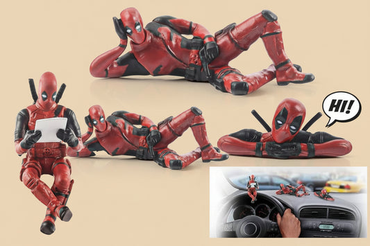 Deadpool Miniatures Car Decor Action Figure (3 Pcs Set)