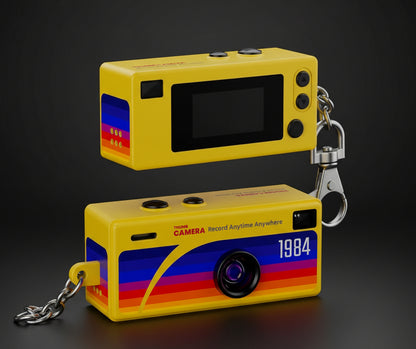 Mini Thumb Digital Camera Keychain, 1080P HD Video Recording,Bag Charm for Vlog