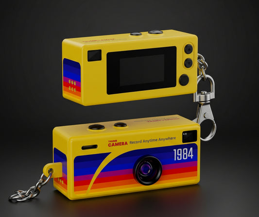 Mini Thumb Digital Camera Keychain, 1080P HD Video Recording,Bag Charm for Vlog