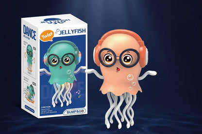 Dancing Jellyfish Toy for Kids with Music, LED Lights & 360° Bump-and-Go Action – Battery Operated