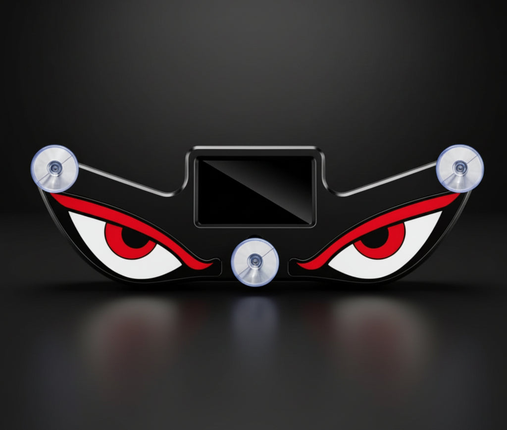 Demon Fiery Eye LED Light - Devil Eyes Car Window Light for Windshield, Car Eyes Animated led, Wireless, Solar and USB Powered Devil Eyes Warning Lights