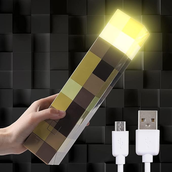 Minecraft Torch Night Light Hand Held or Wall Mount Lighting Torch (limited edition)
