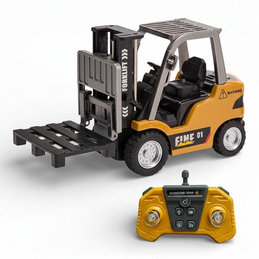 Engineering Construction RC Forklift Truck 2.4GHz Alloy Engineering Vehicle with LED Lights & Sounds, App and Remote Controlled