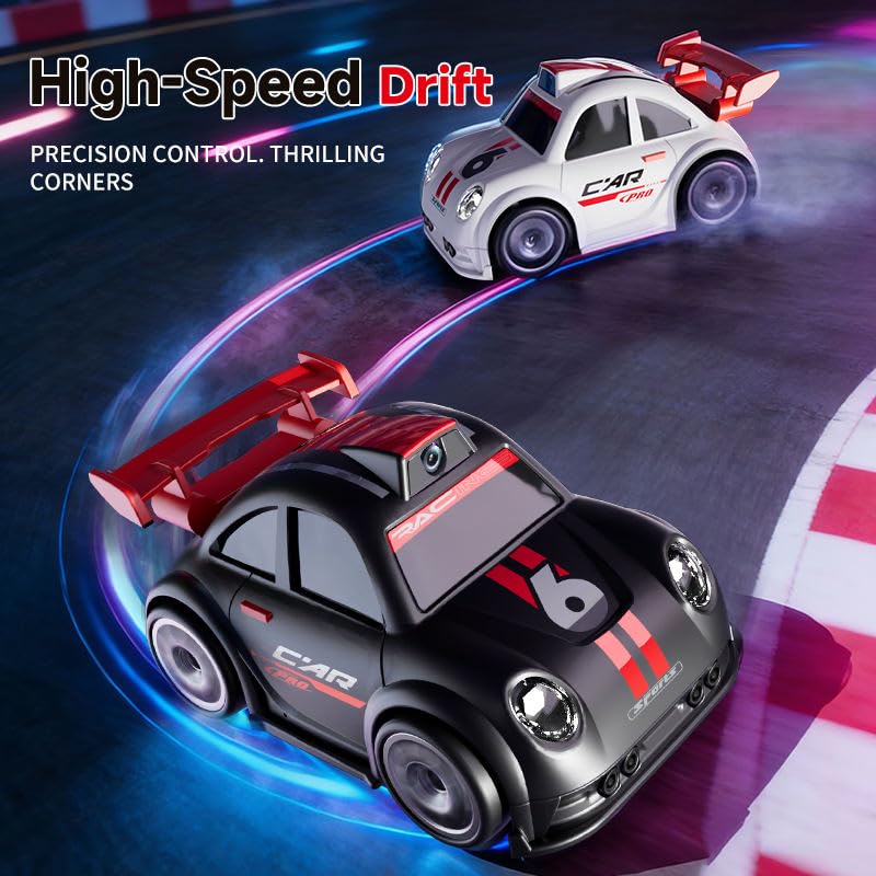 Smart Mini RC Camera Car – Drift Car with HD Camera - Smart Tracking Racing Car with LED Lights, Drift Function & Intelligent Follow Sensor Toy for Kids