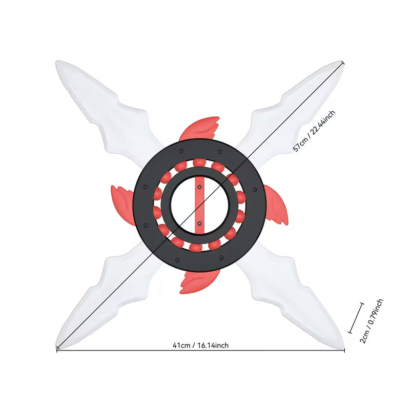 Flywheel Rotating Sword Shuriken Glowing Ninja Lightsaber Katana Blade Fidget Spinner Dart Toy