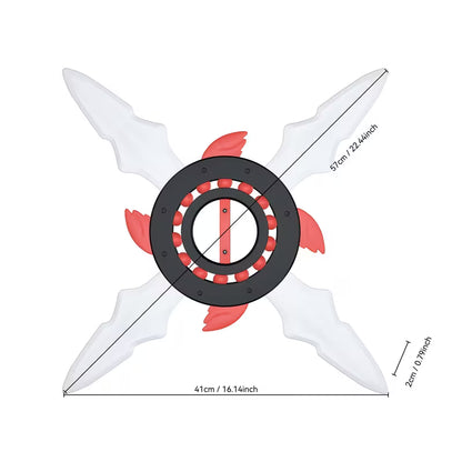 Flywheel Rotating Sword Shuriken Glowing Ninja Lightsaber Katana Blade Fidget Spinner Dart Toy