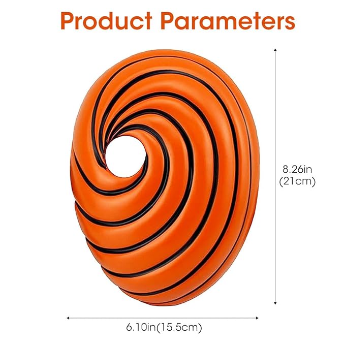 Tobi Obito Mask Resin Mask Costume Mask Cosplay Props Halloween Party Gift for Kids Ninja Anime Uchiha Cosplay