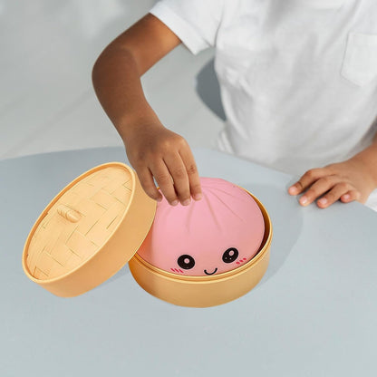 Funny Dumpling Ball with Steamer Basket for Playing Birthday Gifts Halloween Project Cute Dumpling Bun Squeeze Toy Multicolor (Limited Edition)