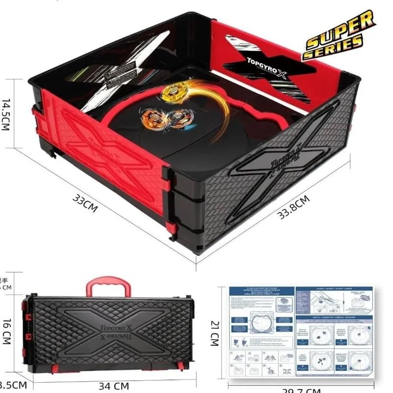 Gyros Beyblade Battle Stadium Arena Portable Combat Beey X Clash Foldable Easy to Carry