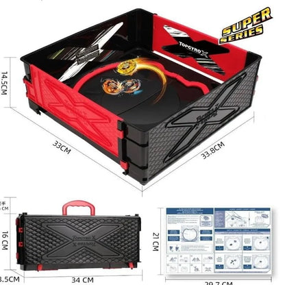 Gyros Beyblade Battle Stadium Arena Portable Combat Beey X Clash Foldable Easy to Carry
