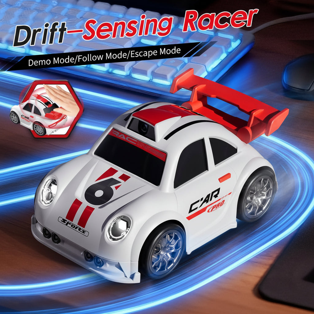 Smart Mini RC Camera Car – Drift Car with HD Camera - Smart Tracking Racing Car with LED Lights, Drift Function & Intelligent Follow Sensor Toy for Kids