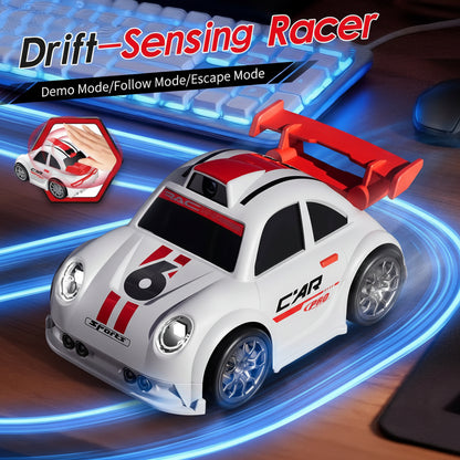 Smart Mini RC Camera Car – Drift Car with HD Camera - Smart Tracking Racing Car with LED Lights, Drift Function & Intelligent Follow Sensor Toy for Kids