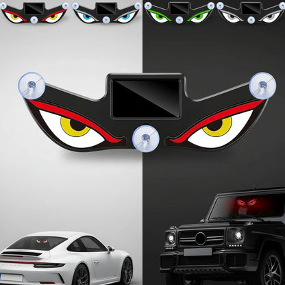 Demon Fiery Eye LED Light - Devil Eyes Car Window Light for Windshield, Car Eyes Animated led, Wireless, Solar and USB Powered Devil Eyes Warning Lights