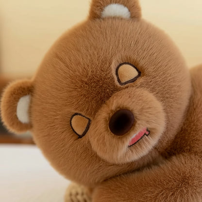 Breathing Bear Night Teddy Bear Plush Toy with Music & Lights Soft Sleeping Bear with Breathing Motion & Vocalization Toy