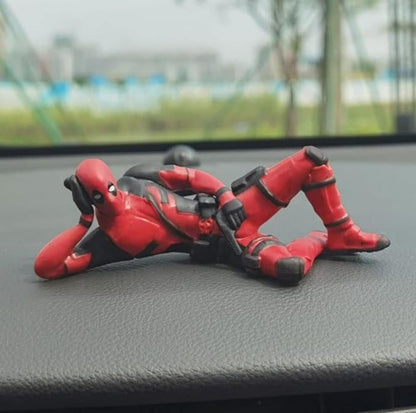 Deadpool Miniatures Car Decor Action Figure (3 Pcs Set)