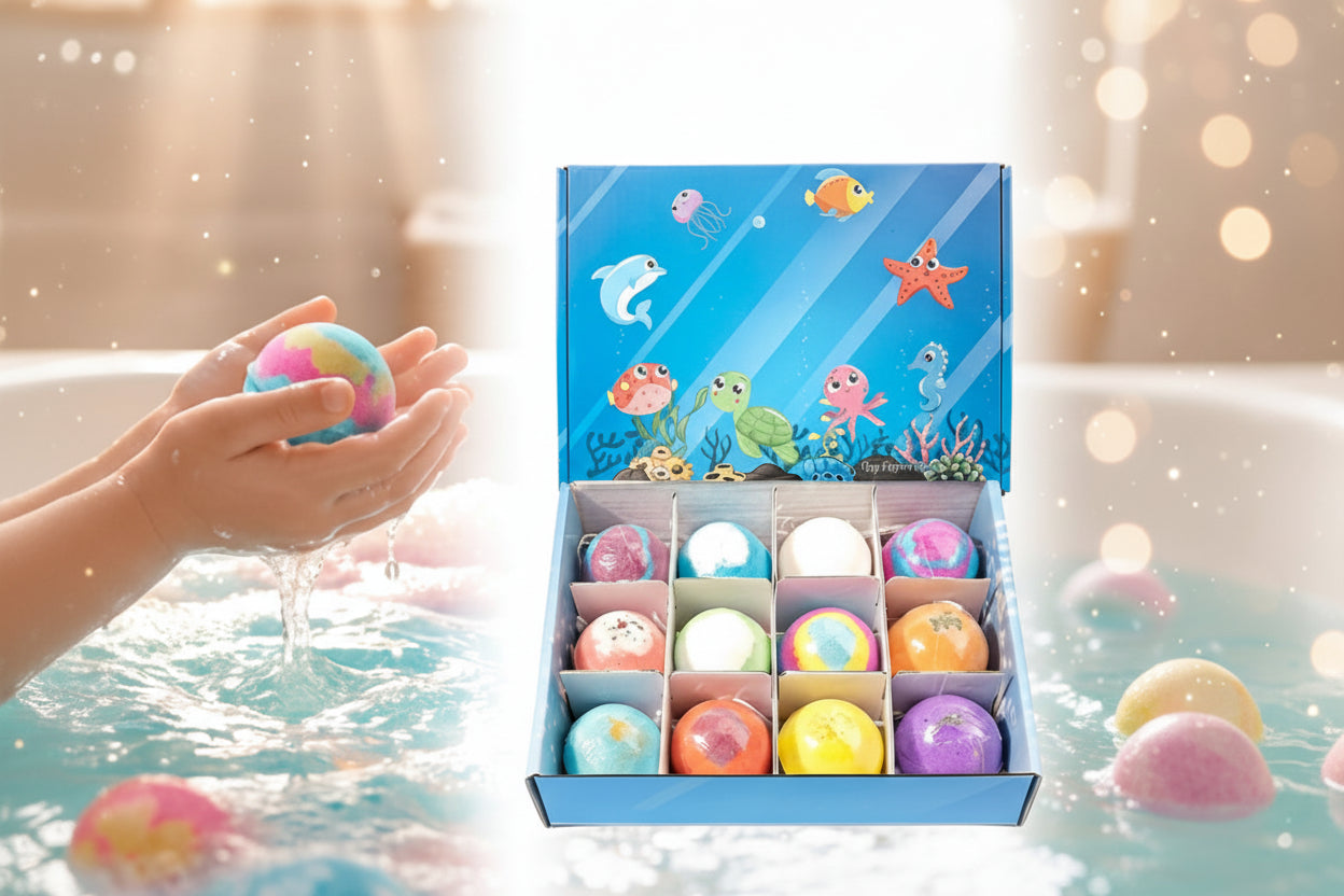 Bath Bombs for Kids with Surprise Toys Inside - Handmade Natural Safe Ingredients for Sensitive Skin - Gift for Girls and Boys
