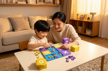 Classic Tic Tac Toe Board Game Mini and Large X's and O's Exciting Board Game for Kids and Family
